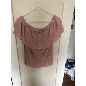 1 State pink/ blush off the shoulder shirt